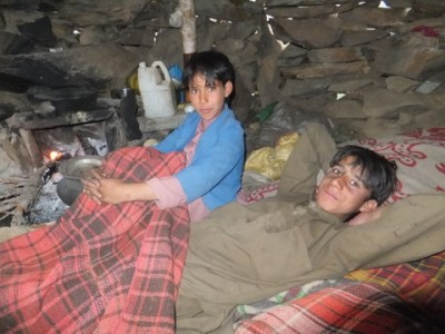 The shepherd boy and his brother who got me to this hut